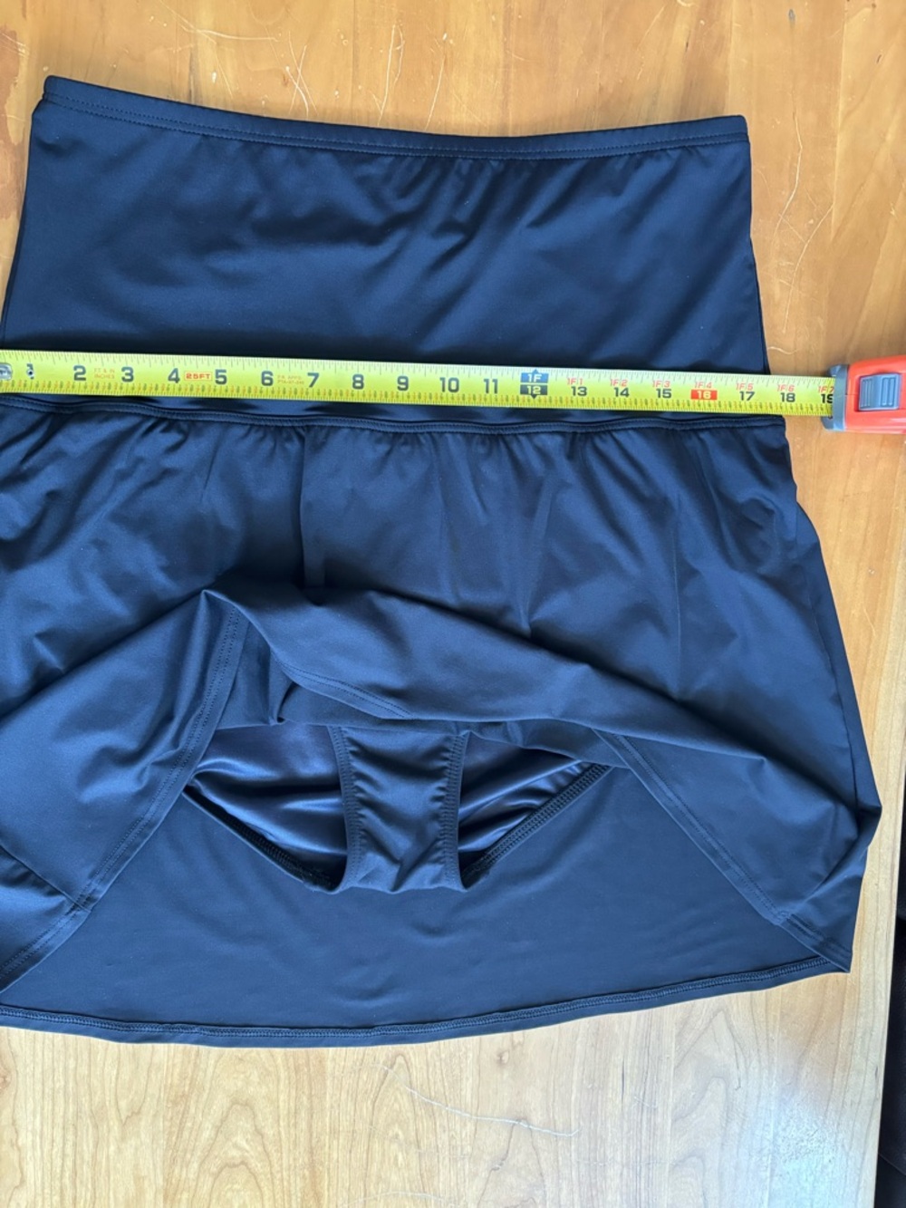 Lands' End Black ultra high waisted swim skirt - Picture 4 of 6